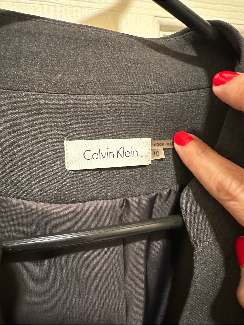 Calvin Klein Charcoal Cap-Sleeve Wrap Sheath Dress - Picture 2 of 2